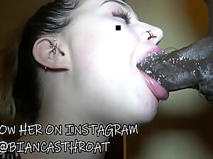 Instagram Model @biancasthroat Gives Super Sloppy Head To BBC- DSLAF