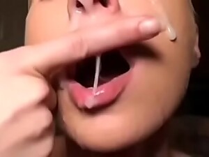 Andrea taking cock and lips spread