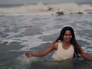 bhanu in beach hot photshoot