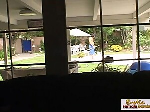 Hot cougar seduces and fucks her pool maintenance guy