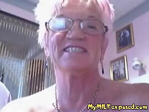 My MILF Exposed granny in black stockings