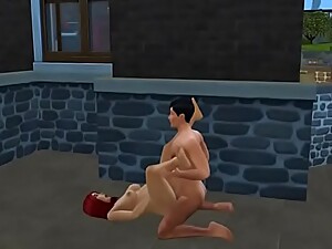 animated cheating on partner with busty redhead