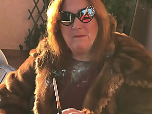 Augusta- A fetish slut dom wife smoker with fur and holder