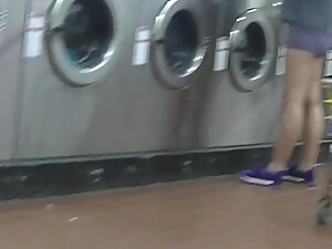 Helena Price Public Laundry Upskirt Flashing Tease! Exhibitionist MILF Vs College Voyeur at the laundry! (Part1)