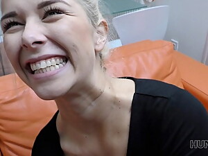 HUNT4K. Shaved vagina of cute blonde should be banged