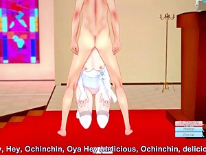 3D/Anime/Hentai: Hot Bride Gets fucked in the church before her wedding in her wedding dress !!